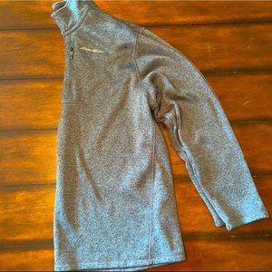 Eddie Bauer Heathered Blue Quarter Zip Pullover 2X